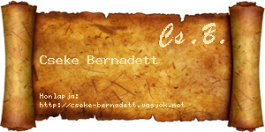 Cseke Bernadett névjegykártya